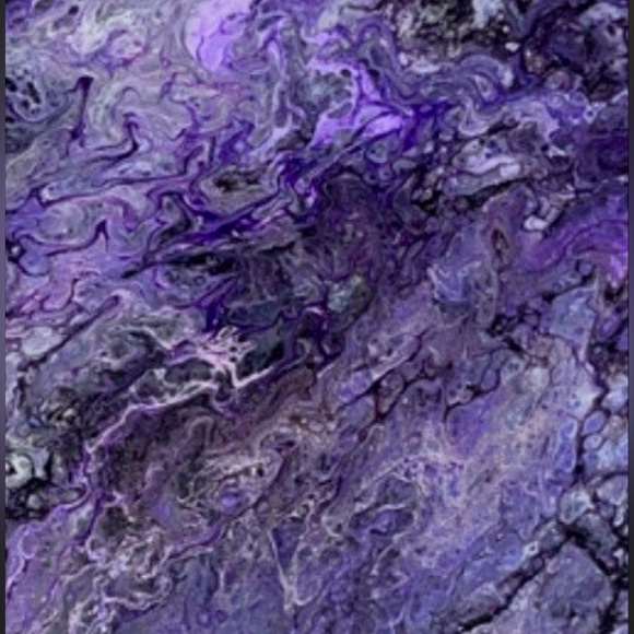 Homemade Marble Abstract on Canvas Large 100 Original - Picture 2 of 4